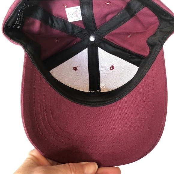 Love Your Melon Burgandy Cursive Logo Cap Dad Hat - Picture 5 of 8